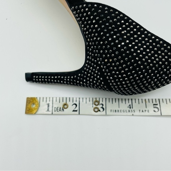 Zara Black Velvet Studded Cutout Heels, Sz EU 39 - Picture 12 of 12